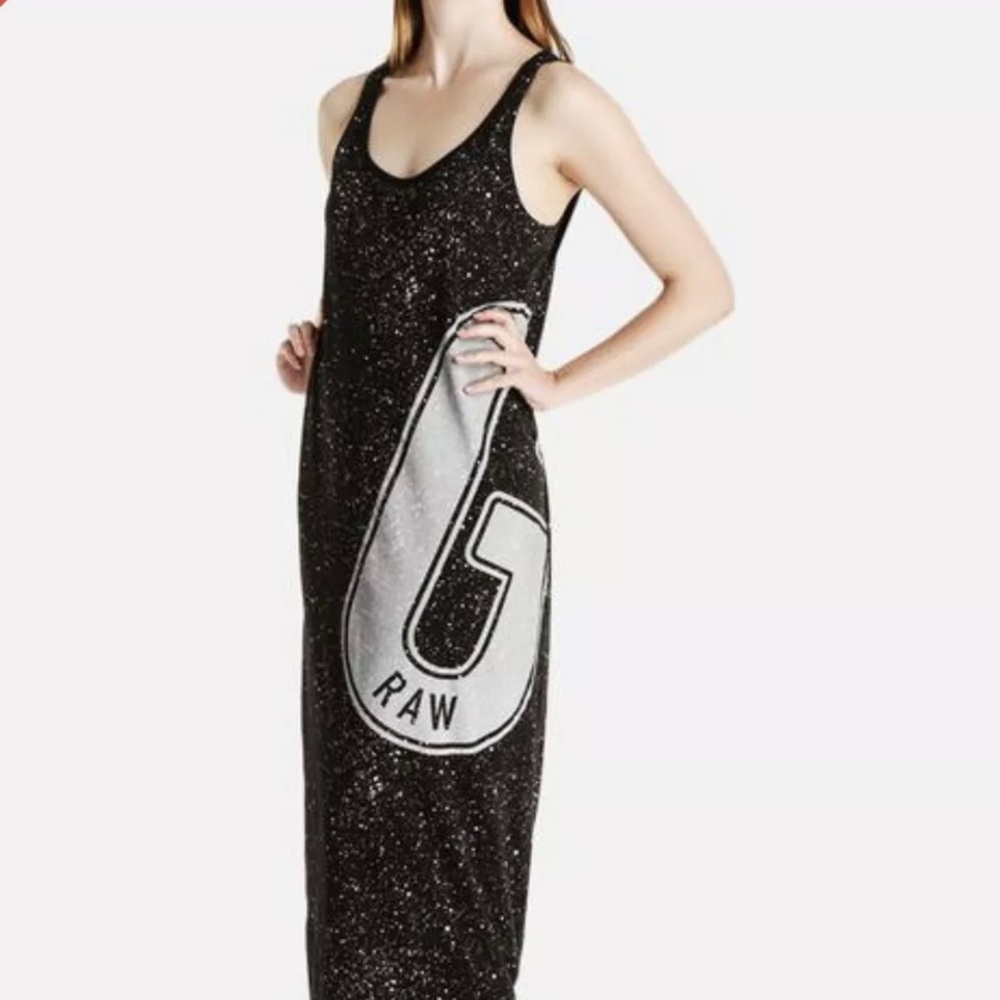 Women's G Star Elodie Long Tank-top Dress Black